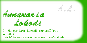 annamaria lokodi business card